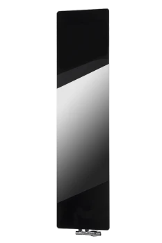 Grzejnik dekoracyjny pionowy szklany MIRROR 160x40cm BLACK
